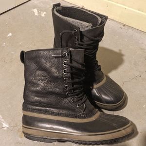 Sorel Premium Black Leather Boots
